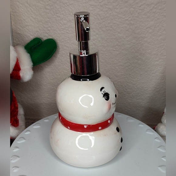 Johanna Parker Retro Conrad Snowman Christmas Soap Pump Dispenser DISCONTINUED - Picture 6 of 11
